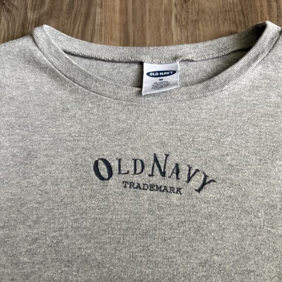 Vintage Y2K Old Navy T-Shirt Men's Size M Gray Mall Core - Picture 3 of 6